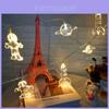 Adorables Luces de Cadena LED de Astronauta Para Habitación Infantil Decoración de Cohete Cósmico Opciones en Blanco Cálido y de Colores