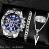 Elegant Men's Watch Set: High-end Business & Gift Collection - 4 Piece Set