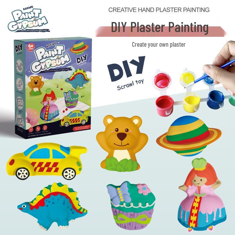 

Kids DIY Graffiti Plaster Doll Set - Educational Coloring Toys