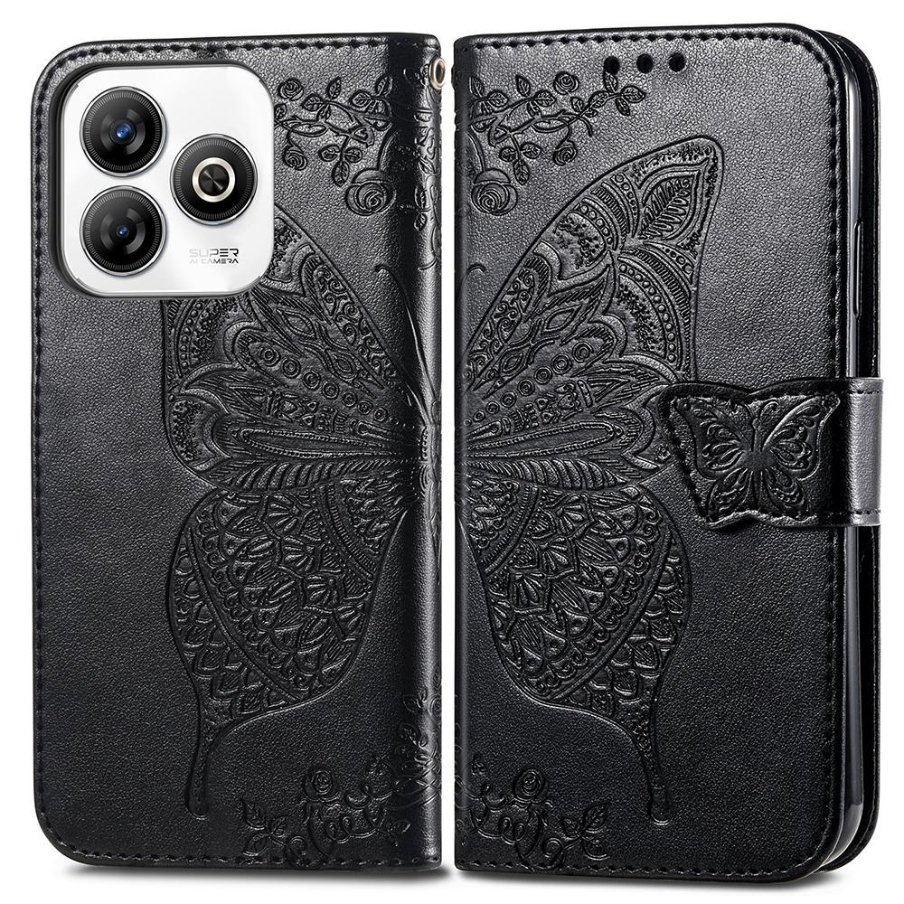 Etui dla ZTE Blade A75 4G PU Skórzany Portfel Pokrowiec na Telefon Wzór Motyla