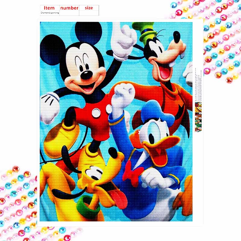 Disney 5D Diamond Painting Set DIY Mickey Friends Handmade Diamond Art Craft Decoration Home Decor