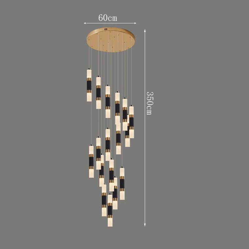 Nordic Home Staircase Pendant Lamp Modern Luxury Decoration Restaurant LED Pendant Lamp Living Room Indoor Lighting Fixtures