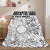 Cardcaptor Sakura Bold 2D Print Flannel Blanket, Cartoon Pattern for Bed, Cozy Travel Picnic Essentials Blanket_LIAN