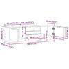 vidaXL Meuble TV chêne artisanal 150x33,5x45 cm bois d'ingénierie, banc TV, meuble hifi, centre de divertissement, buffet 856853
