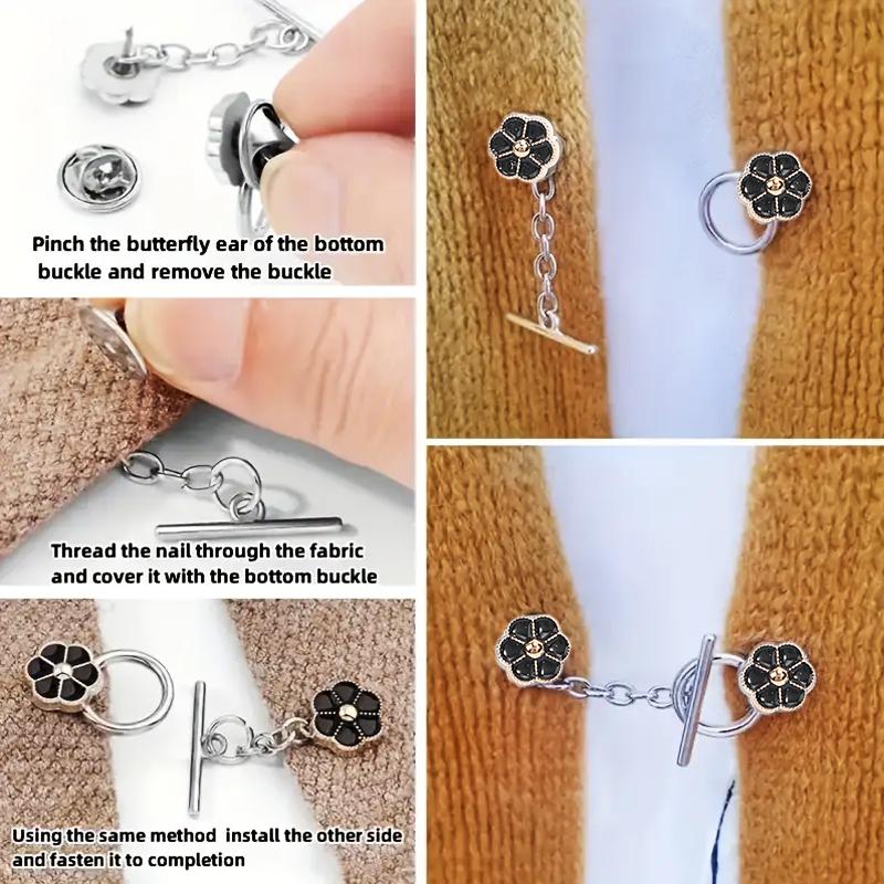 Dámské brože s utahovacím pasem s pevným připojením na límec