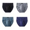 4pcs Men's Boxers Briefs High Waist Panties Plus Size Comfortable Underpants Male Underwear L/XL/2XL/3XL/4XL/5XL/6XL/7XL/8XL