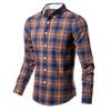 Men's Shirt New Men's Trend Casual Four-Color Plaid Shirt Long Sleeve Shirt Shirt Men's Clothing