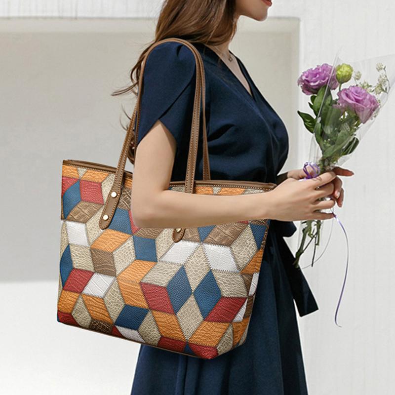 Design Vintage Pattern Handbag High-grade Material Shoulder Bag New Classic Commuter Large Capacity Shopping Totes for Women MIT