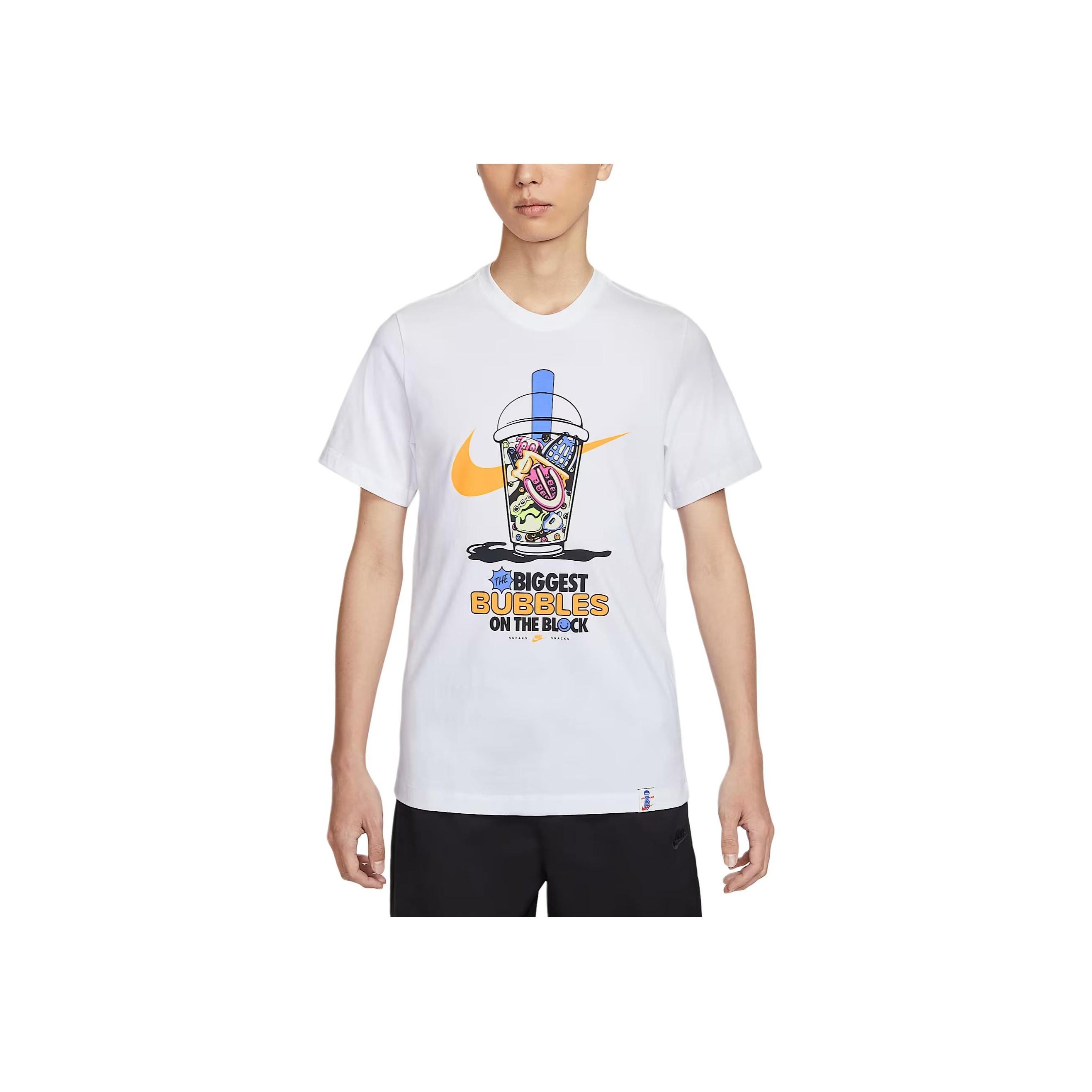 

Nike Спортивная мода Минималистичная Стильная Трендовая Футболка с коротким рукавом Мужские Топы Белый HJ0771-100 L