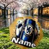 Custom Name Personalized football club F.C Print Umbrella, Auto Open Close, 8‑Rib Sturdy Frame, Commute Camping Hiking Use, Birthday Gift
