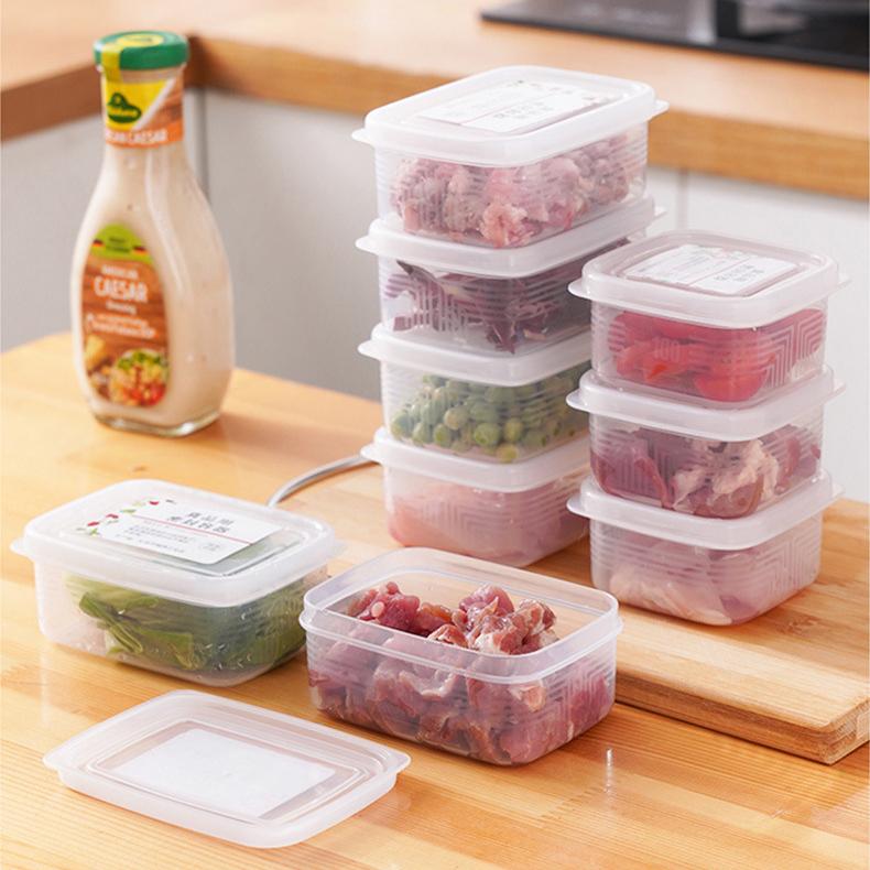 5PCS Kitchen Refrigerator Storage Box, Food-grade Freezing Special Fresh-keeping Box, Kitchen Compartment Sorting, Sealed Frozen Meat Box