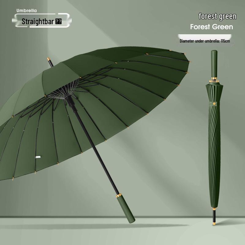 Women's High-End Automatic Long-Handled Umbrella with Straight Rod - Suitable for Rain or Shine and Men's Business Logo