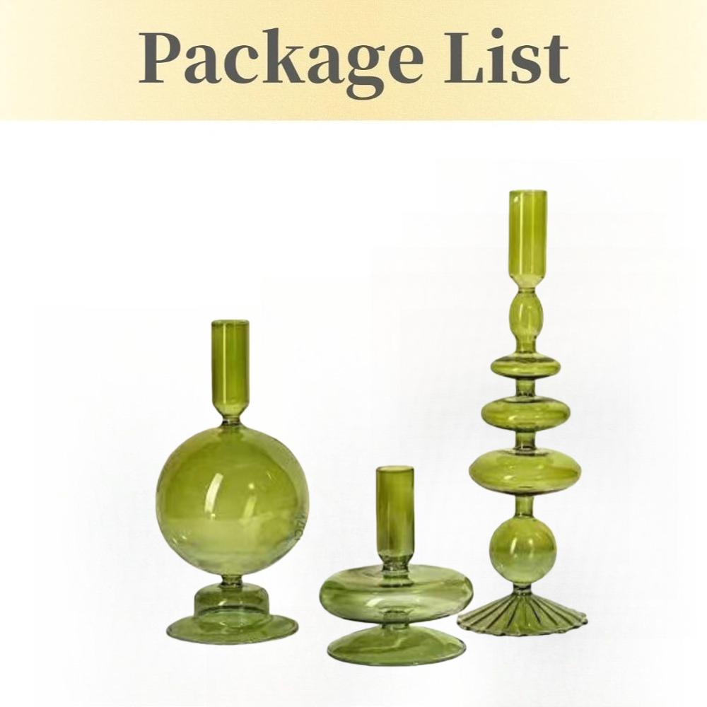 Creative Minimalist Glass Candle Holder Colorful Taper Candle Stand Dining Table Party  Wedding Birthday Home Decoration