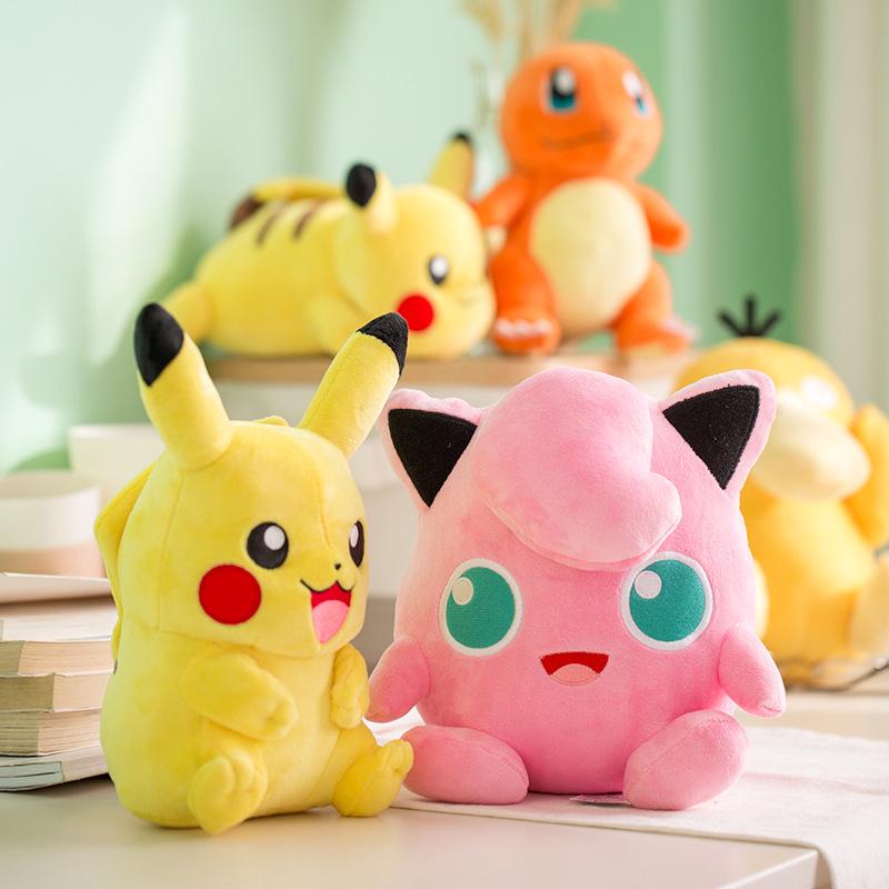 Authentic Pokémon Plush Toy Set: Pikachu, Squirtle, Bulbasaur, Charmander