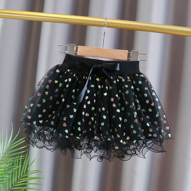 Flickors tryckta kjol Kort kjol Sommar Barns prinsesskjol Flickors chiffongkjol Fluffig kjol