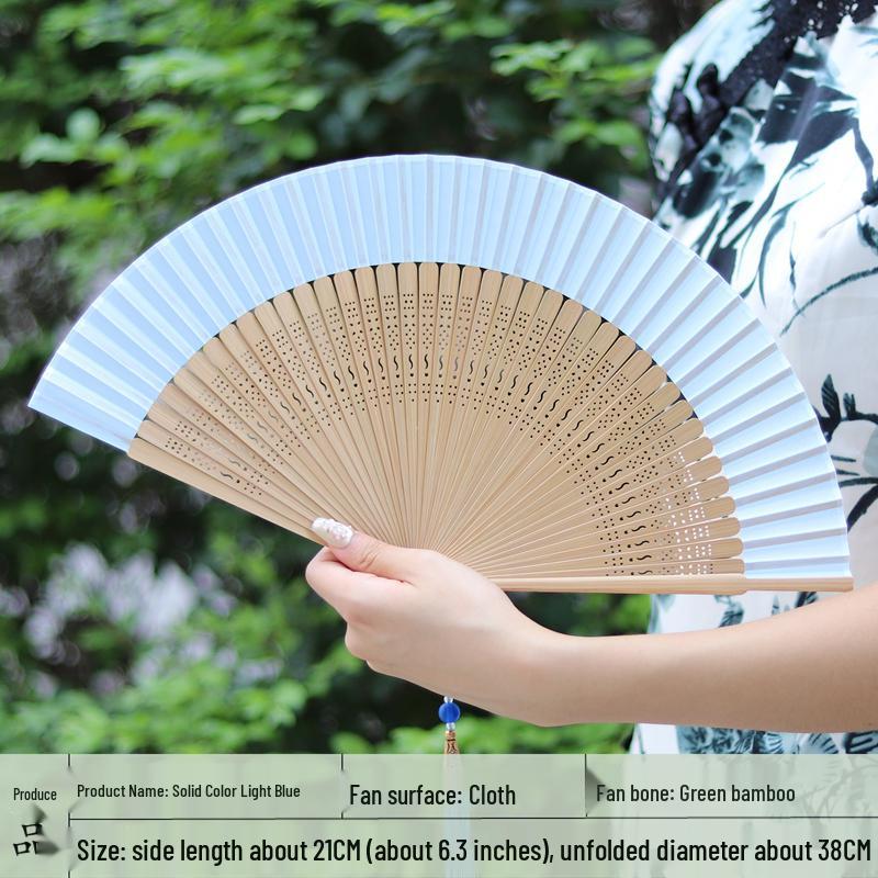Red Ancient Style Chinese Folding Dance Fan - Easy To Open & Close, Perfect for Hanfu, Cheongsam, and Runway Shows