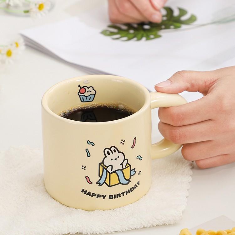 Creative Cute Rabbit Ceramic Cup Mug Coffee Cup Household Breakfast Cup Couple Pair Cup Tea Cup Drinking Cup