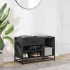 VidaXL Shoe Bench Black 80x40x53.5 Cm Engineered Wood and Metal, Bench, Hallway Bench, Hallway Seat, Bench 849224