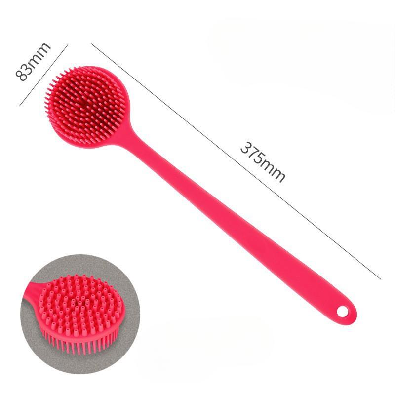 Soft Silicone Bath Brush with Long Handle - Gentle Back Scrubber, Deep Cleaning & Skin Care
