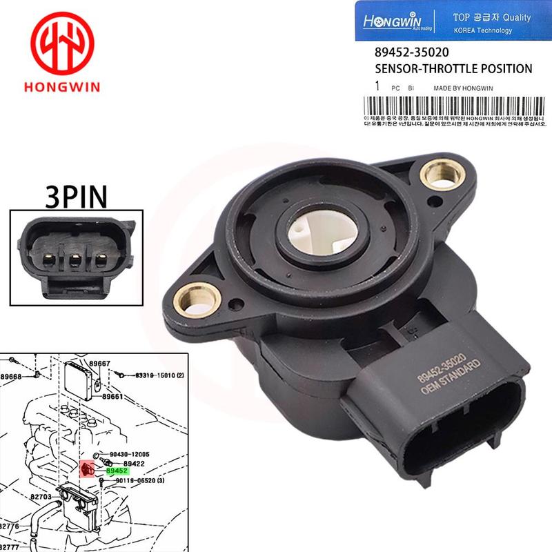 89452-35020 8945235020 Throttle Position Sensor Fits T-oyota Tacoma C-orolla 4Runner 4 Runner Tundra