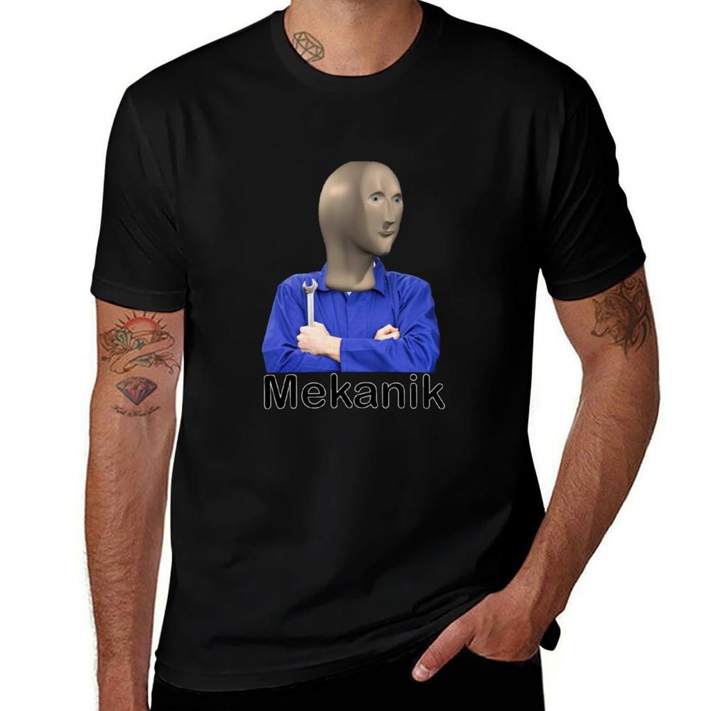 MEKANIK At Your Service TShirt Basic Daily Outfit Short Sleeve Tee