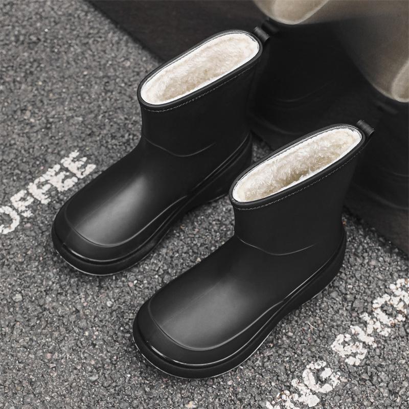 Dámské vodotěsné protiskluzové módní krátké holínky - Odolné proti opotřebení pro venkovní použití a mytí auta, Gumové boty