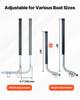 Boat Trailer Guides, 1016 Mm/1219 Mm Height Guide Poles, 2PCS High-Hardness Steel Trailer Guide-Ons, Adjustable Guide Poles with PVC Pipes, for Ski