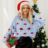 Cross2026 Women's Christmas Knit Pullover - European & American Style for Autumn/Winter