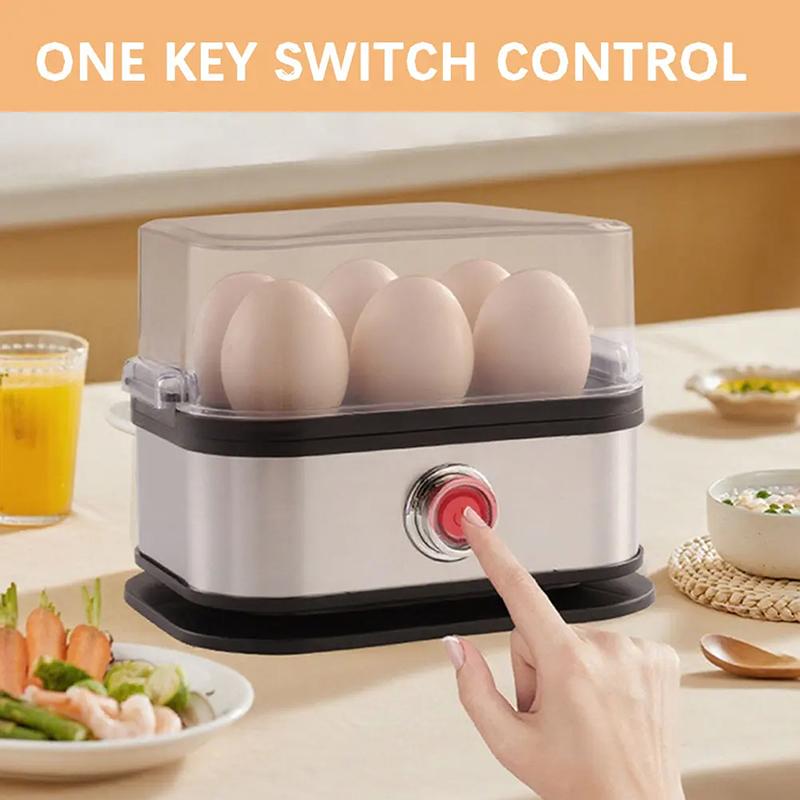 Stainless Steel Egg Cooker With Auto Shut Rapid Eggs Cooker Electric 6 Egg Capacity Boiled Corn And Potatoes Egg Boiler