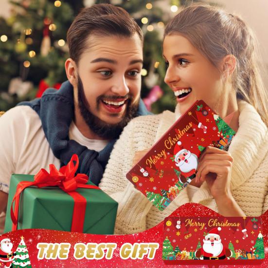 Noel Kırmızı Zarf Para Kutusu Hediye Kartı Tutucu 10 Yuvalı Sürpriz Parti Tebrik Kartı Nakit Cüzdan Noel Doğum Günleri Düğünler için