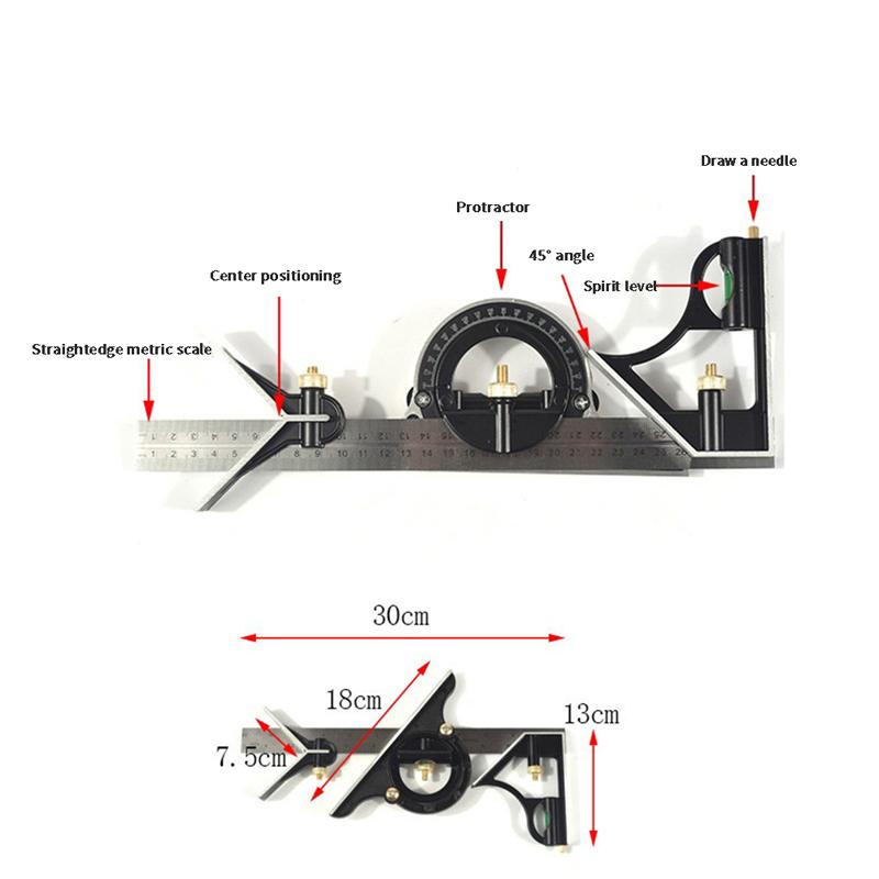Square Set Angle Finder Protractor Spirit Level Aluminum Alloy Ruler 3 in 1 Square Set Angle Finder Protractor Spirit Level Aluminum Alloy Ruler 3 in 1