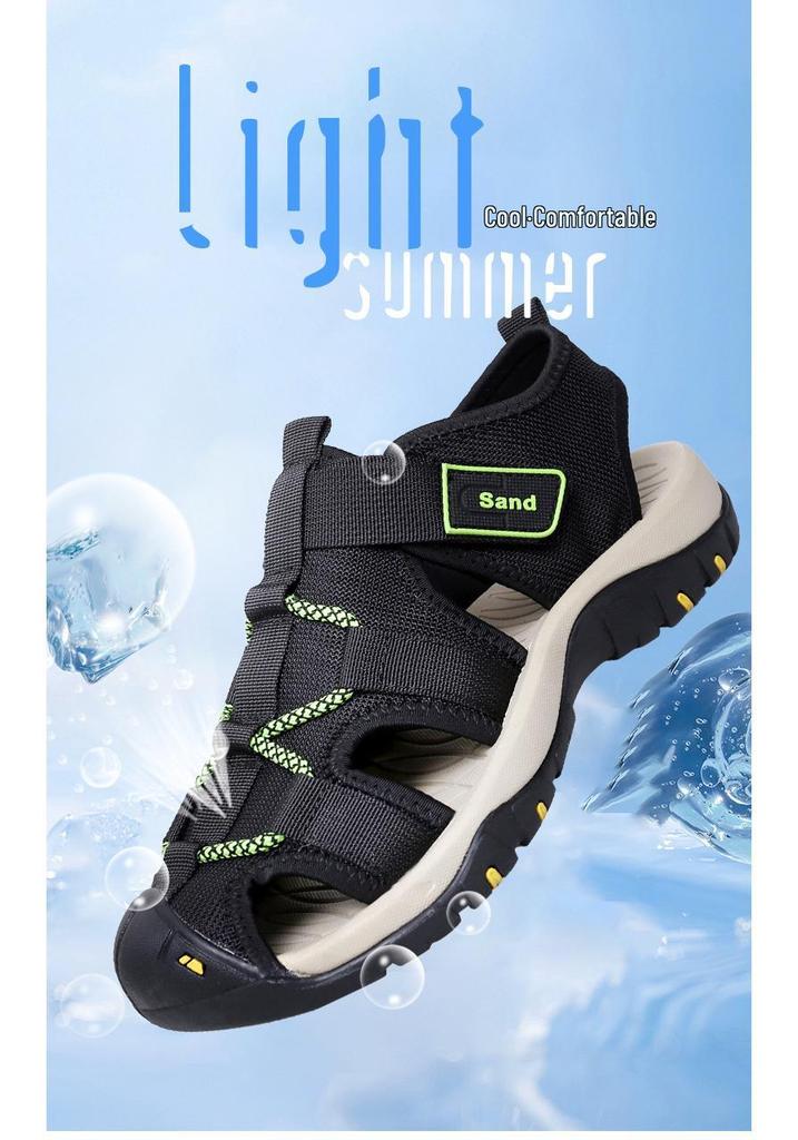 Men's Breathable Summer Sports Sandals - Non-slip, Versatile Beach Shoes, Casual Large Size.