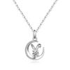 S925 Sterling Silver Moissanite Moonlight Jade Rabbit Necklace - Sweet Clavicle Chain Qixi Gift for Women