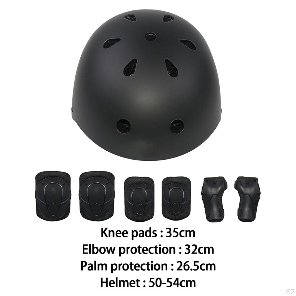 7-teiliges Kinder Fahrradhelm Set Schutzausrüstung Kinder Professionell Jungen Mädchen Knieschoner Ellbogen