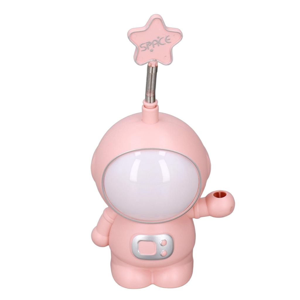 LED Schreibtischlampe 2 Beleuchtungsmodi Augenschutz USB-Aufladung Astronaut Nachtlicht mit Bleistiftspitzer für Heimschreibtisch