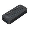 CT2U3-7AB Hub with 7x USB-A Switches - Black