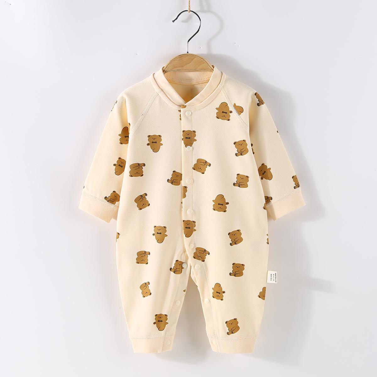 

Новый хлопковый детский комбинезон 2025 года для весны, осени и зимы - Новорожденный Малыш Нижнее белье 66