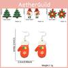 Creative Christmas Tree And Snowman Earrings Featuring Festive Cartoon Style Designs