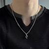 Zinc Zinc Alloy Cross Starlight Necklaces Double Ring Shape Clavicle Chains Men Necklace  Daily Wear Choker
