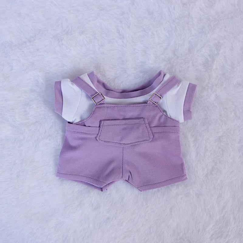 10cm 20cm Doll Clothes Outfit T-shirt Overalls Suspender Trousers Doll Accessories Changing Dressing Game Fans Gift Toy In Stock