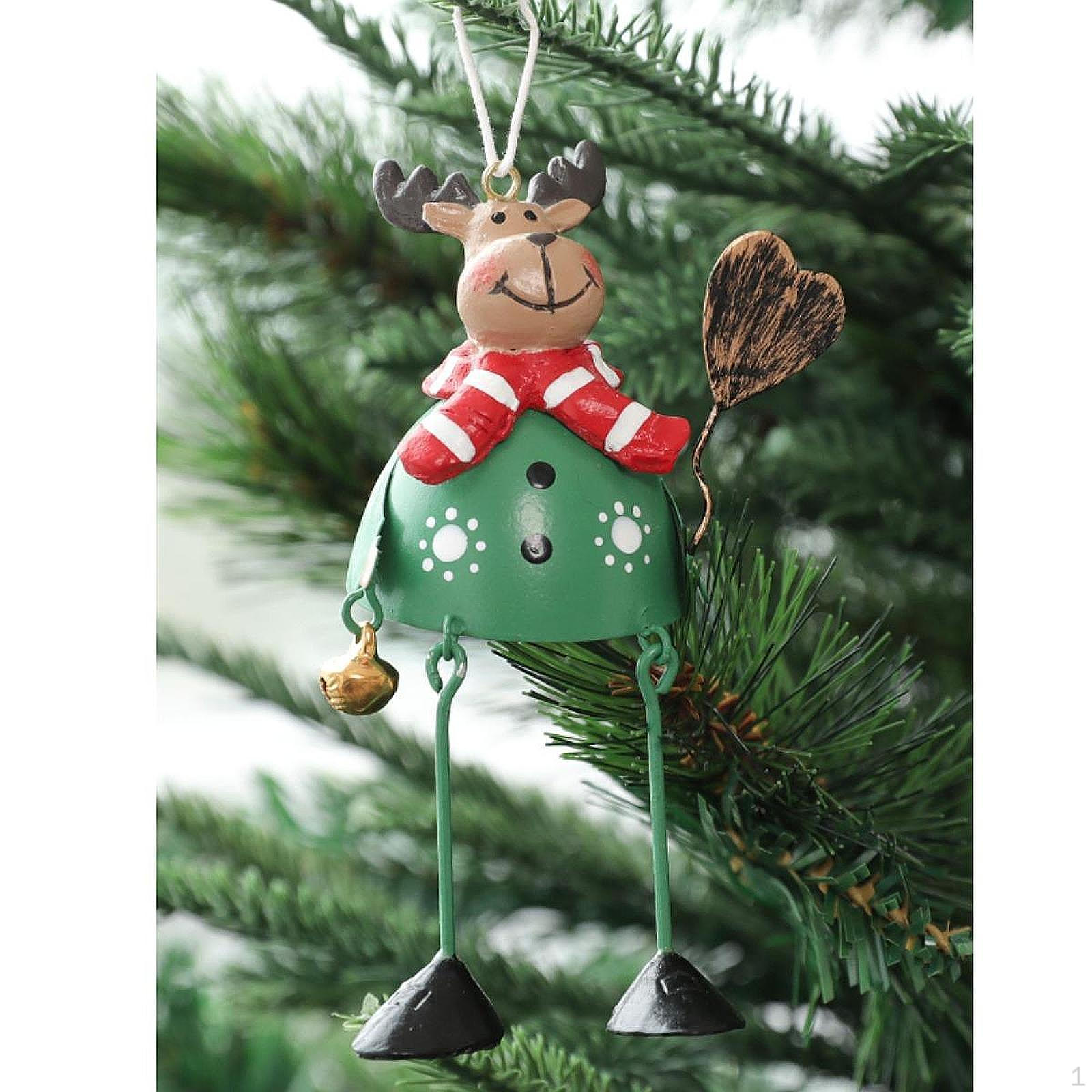 

Праздничное металлическое украшение на елку с колокольчиком - праздничный декор для дома Green Elk