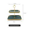 Gold-Rimmed Ceramic Cake & Dessert Stand