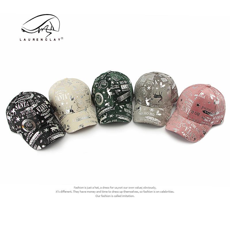 

Christmas hat women s autumn and winter plush baseball caps, personality hot stamping letters, versatile trend, peaked caps, men Adjustable сірий колір