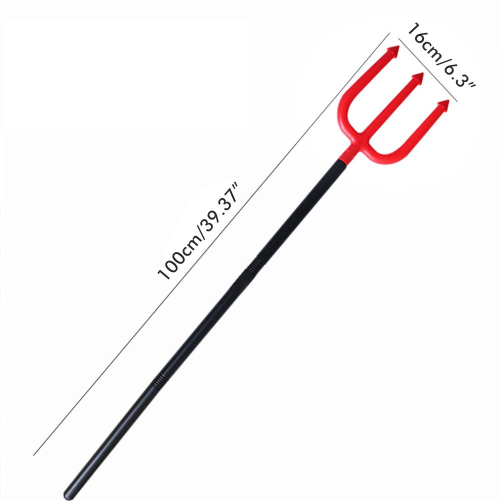4 Section Splicing Grim Reaper Scythe Demon Trident Toy Halloween Cosplay Props