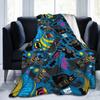 Batmans Graffiti Knitted Blankets Flannel  Super Warm Throw Blanket for Bedroom Sofa Bed Rug
