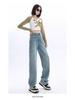 Women's Fleece-Lined High-Waisted Wide-Leg Slimming Jeans - Autumn/Winter 2024