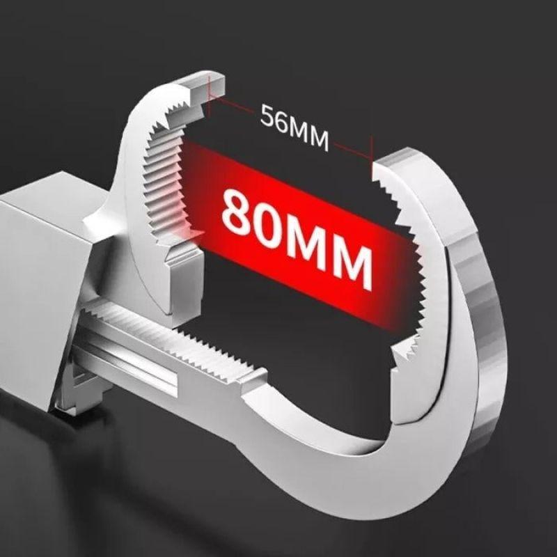 Universal Adjustable Aluminium Alloy Double-headed Wrench Multifunctional Bath Wrench Bathroom Repair Hand Tool