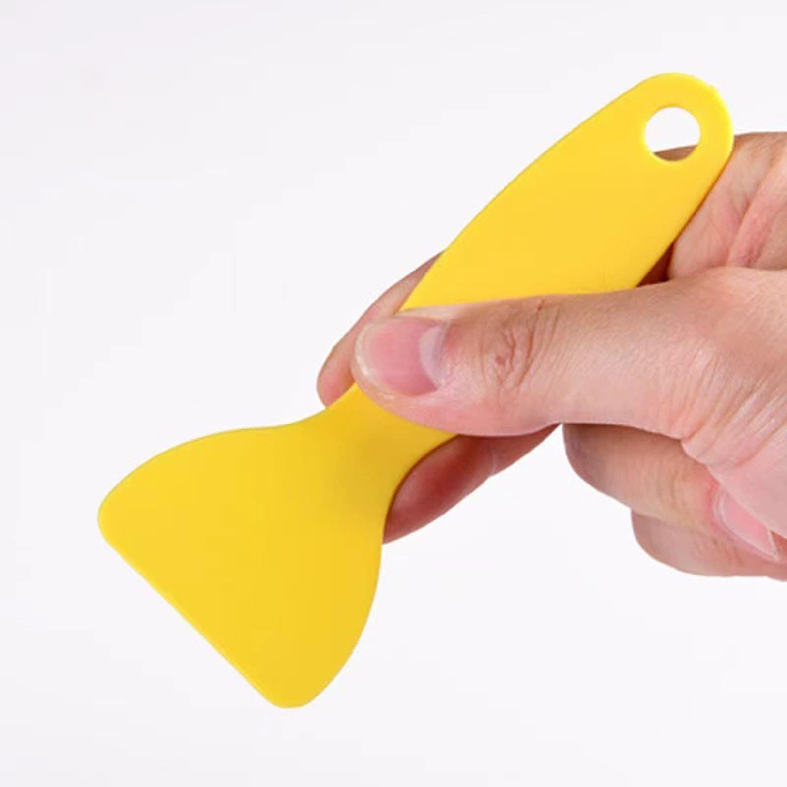 

Маленький желтый пластиковый скребок - Многоцелевой инструмент для уборки кухни, Скребок для автомобильного стекла и Скребок для нанесения пленки для бытового и автомобильного использования One Size жёлтый