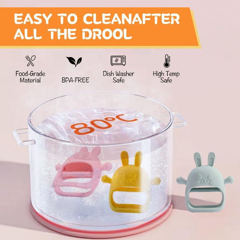 Food Grade Silicone Baby Teether With Cute Rabbit Shape Soothes Teething Discomfort For Infants Toddlers