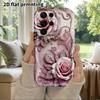 Phone Case: 2D Flat Samsung Galaxy A34 A35 M05 M06 S20 S22 S21 FE Plus 5G Protective Case, Couples Style, Pink Rose, Christmas and Halloween Gift